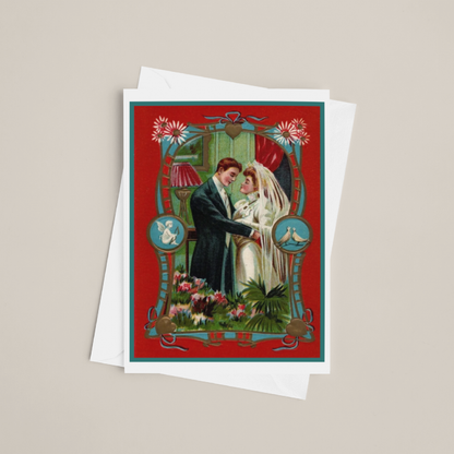 Wedding Card. Vintage Couple.