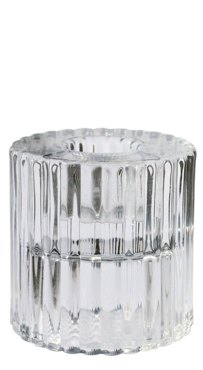 Rillo Glass Candle Holders