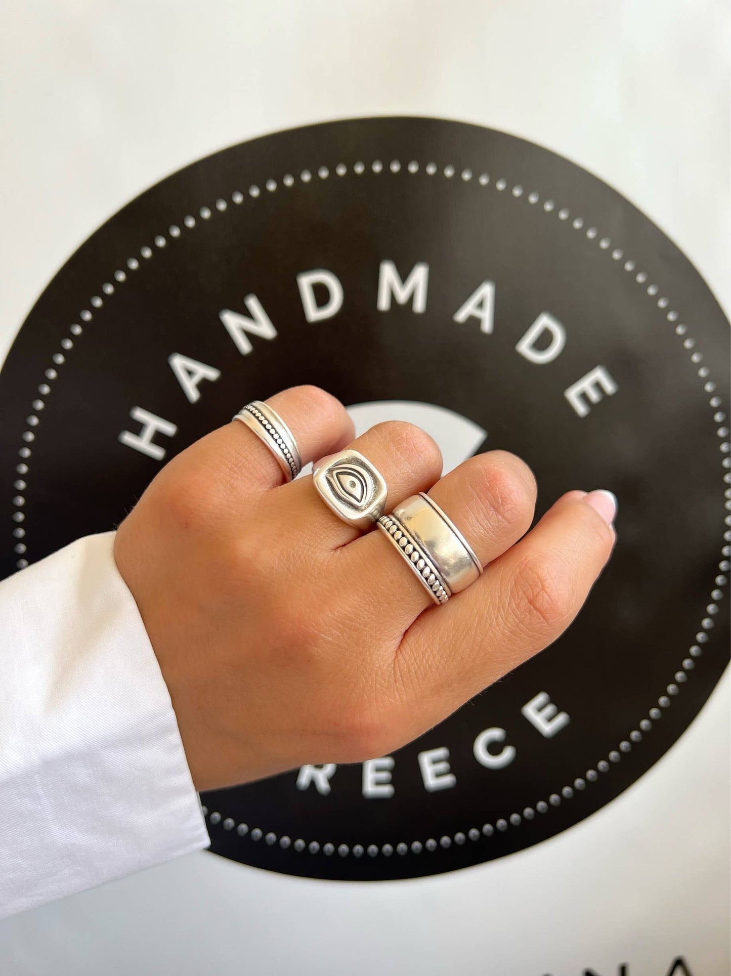 Silver Stackable Rings, Silver Band Rings, Wide Rings, Daint: 3