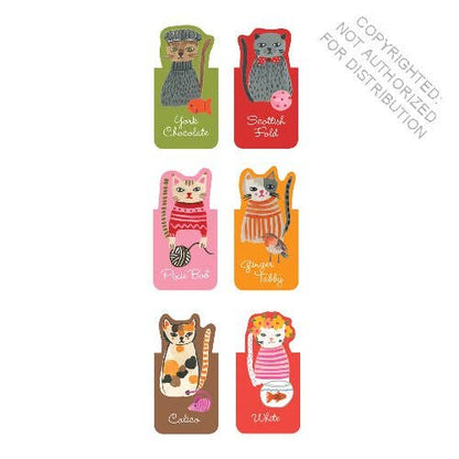 Cool Cats Magnetic Bookmarks