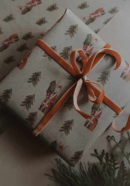 Bunny with tree Kraft Wrapping Paper