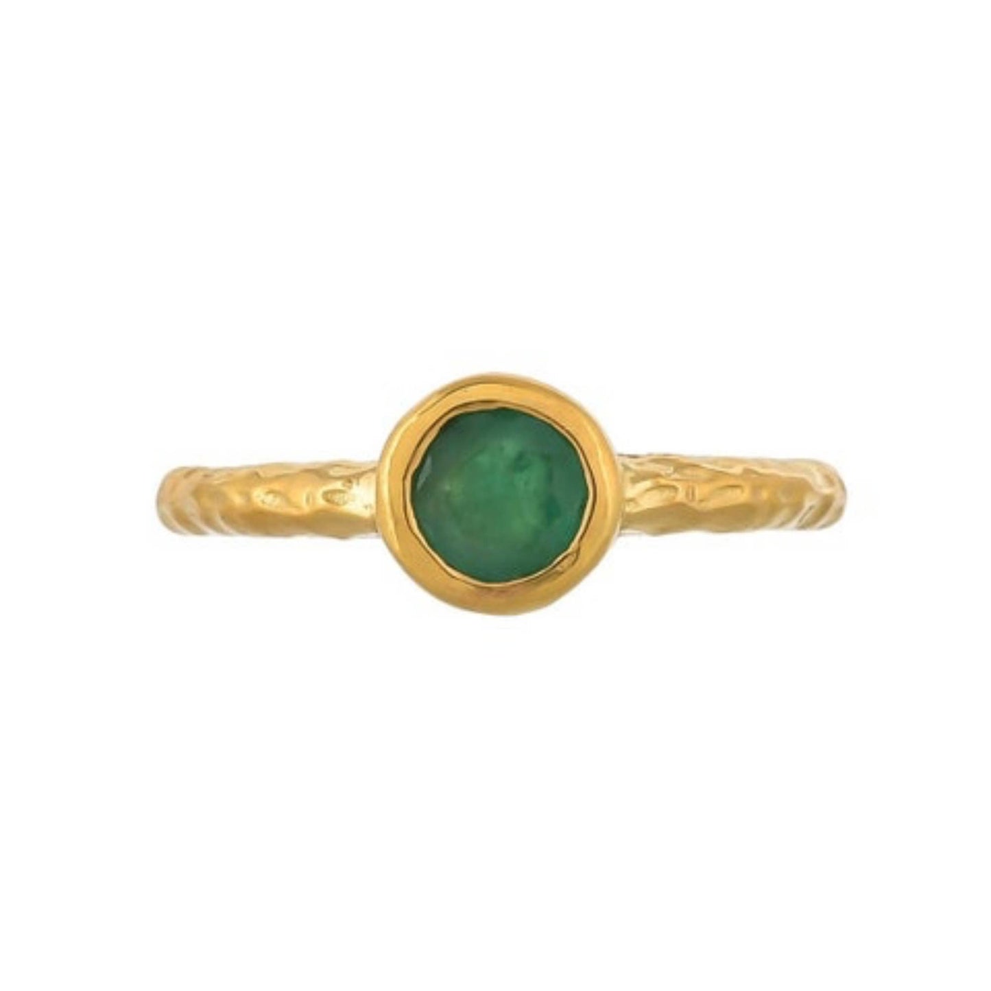 Emerald Gold Plated Ring