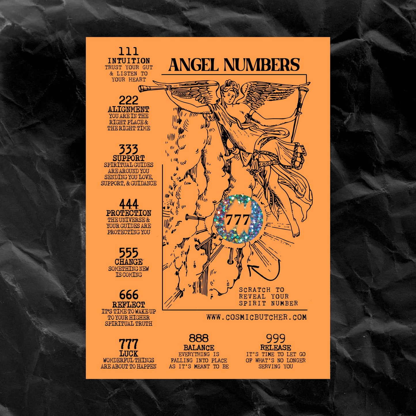 Angel Number Scratch Off Affirmation Card | Divination Cards
