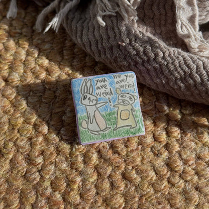 Handmade Clay Pins: We make a great pair