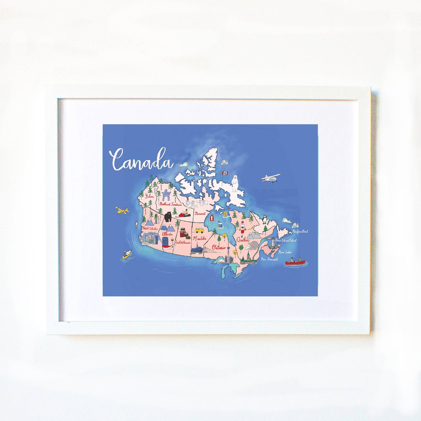 Canada map, Art print