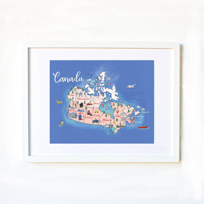 Canada map, Art print