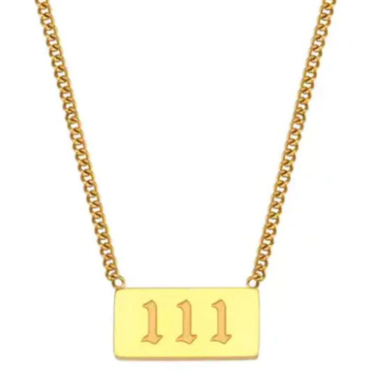 111 Angel Number Talisman Layering Necklace waterproof