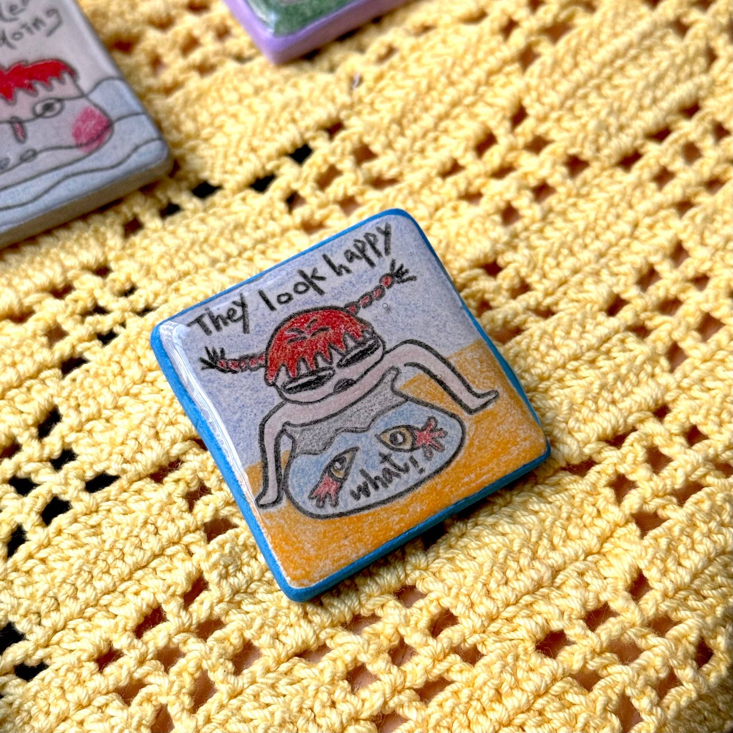 Handmade Clay Pins: We make a great pair