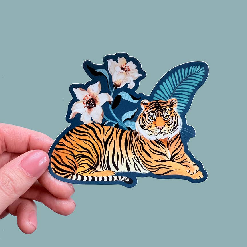 Tiger Vinyl Sticker - Wildlife Sticker - Nature Sticker