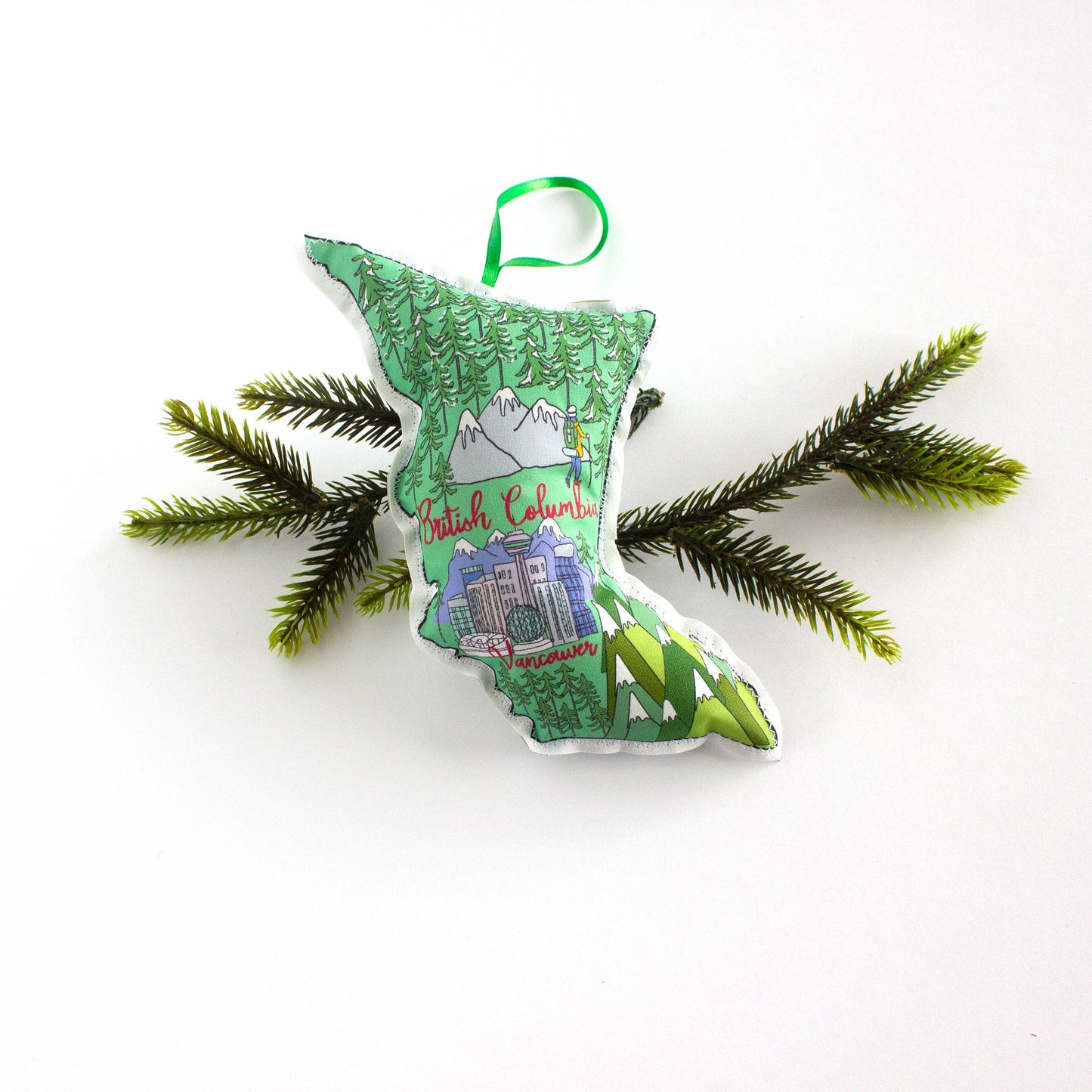 British Columbia map ornament