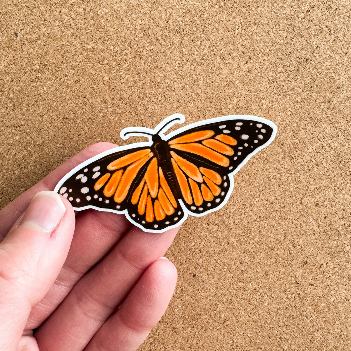 Monarch Butterfly Sticker: With Backer Card