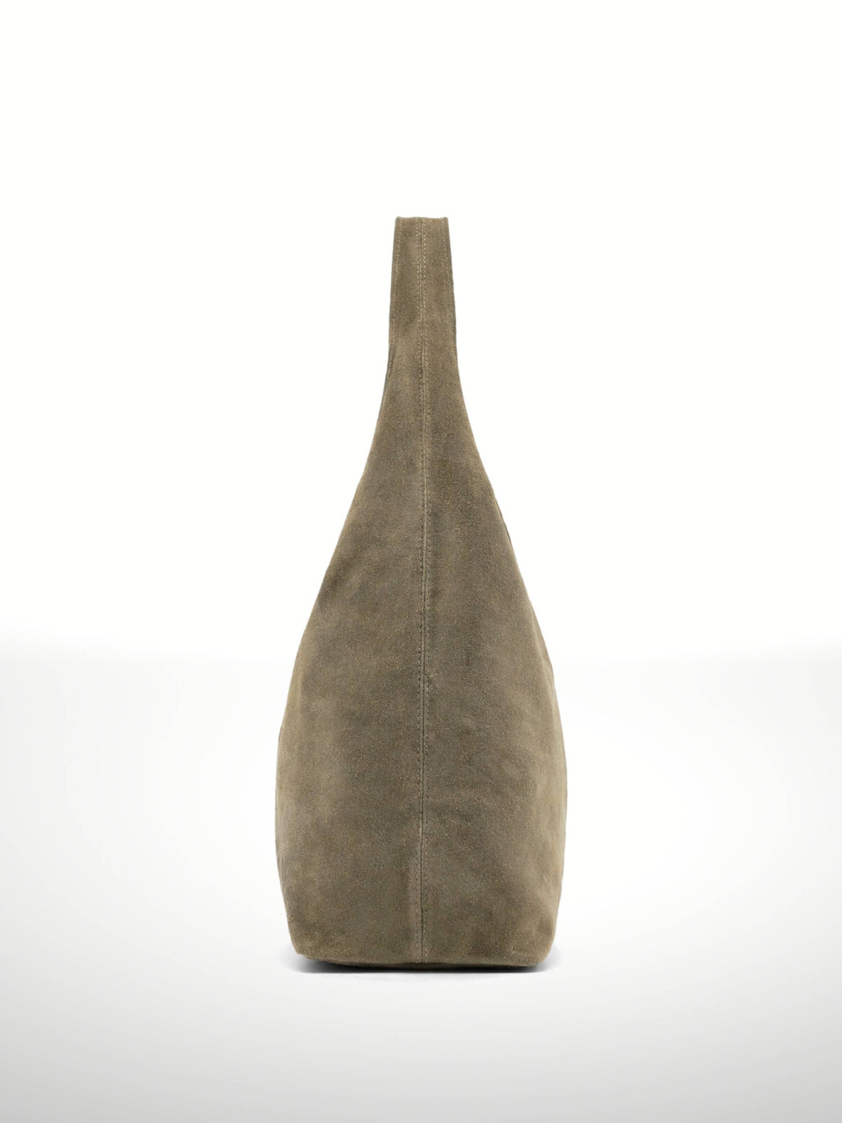 SILVIA - Suede leather bag: Olive green