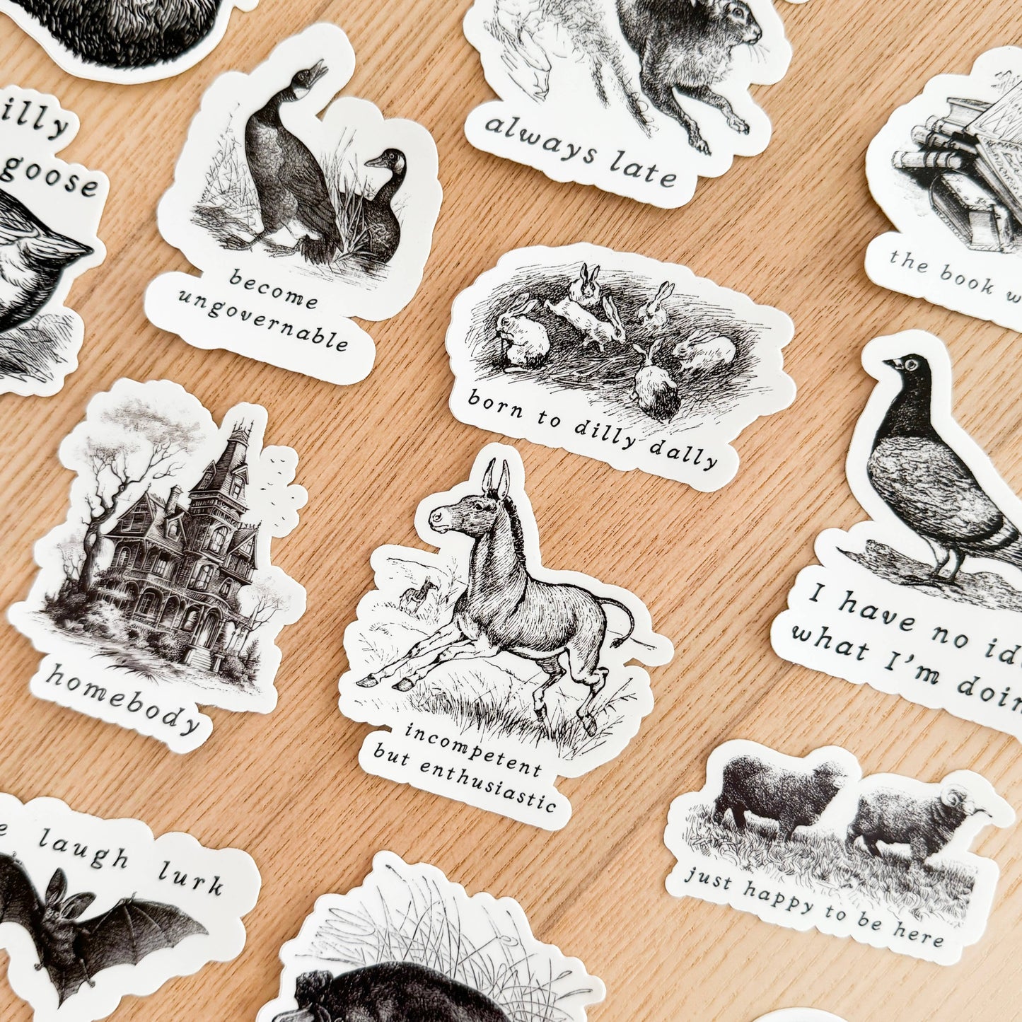 Dilly Dally Rabbit Vinyl Sticker