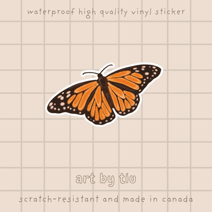 Monarch Butterfly Sticker: With Backer Card