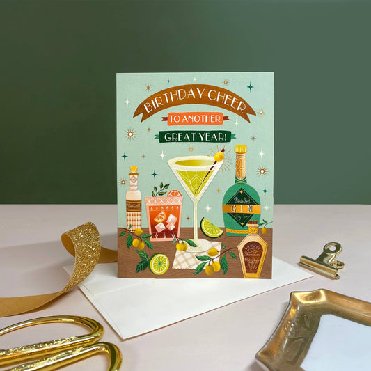 Martini Drinks | Stationery  Birthday Greeting Card