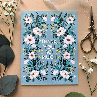 Sweet Flowers Card | Stationery  | Thank you Greeting Card