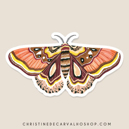 Moth Vinyl Sticker - Wildlife Sticker - Nature Sticker