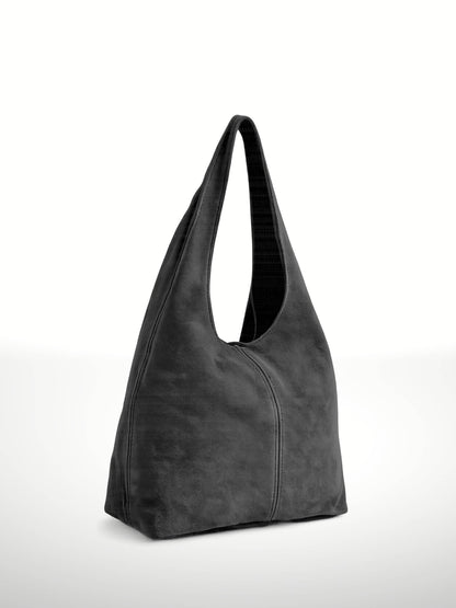 SILVIA - Suede leather bag: Olive green
