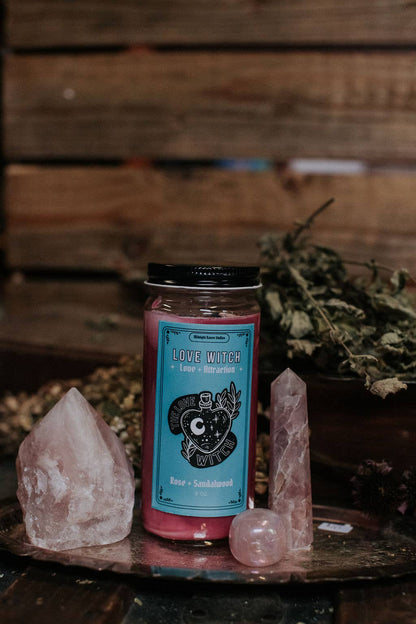 Love Witch Manifestation Candle | Sandalwood & Rose