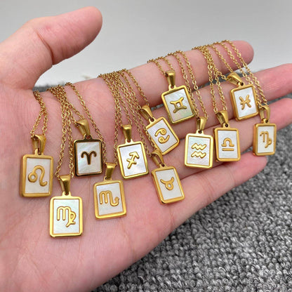 Zodiac  Square Necklace