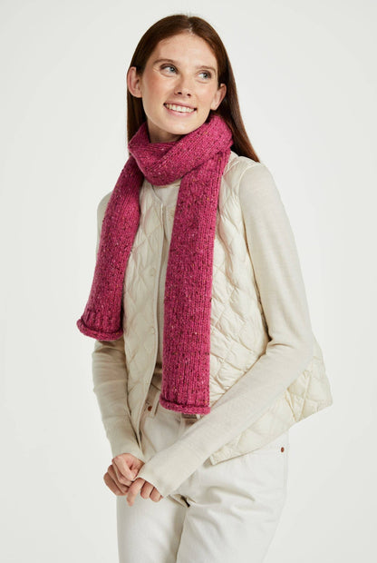 Sliabh Bawn Nepped Scarf -  Pink: One Size