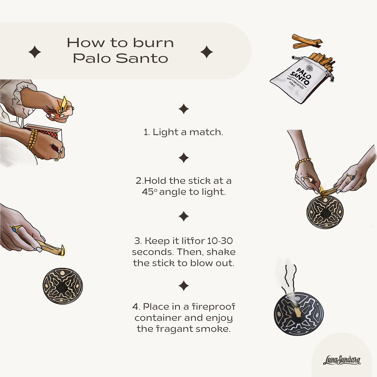 Premium Palo Santo Smudging Sticks