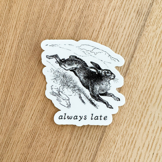 Always Late Vinyl Rabbit Sticker