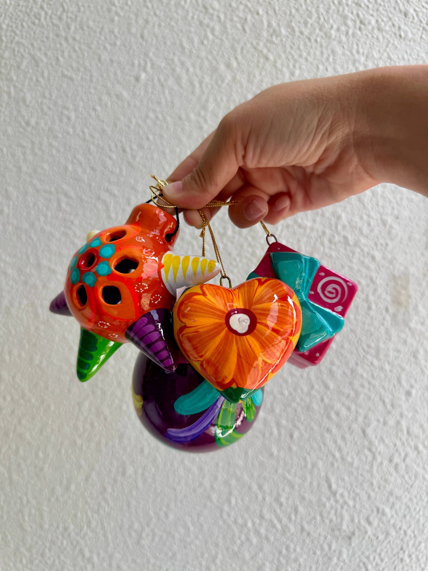 Colorful Ornament christmas mexican Clay made