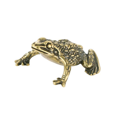 Brass Toad Artwork Ornament Miniature Model: A / Dark
