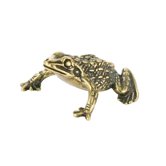 Brass Toad Artwork Ornament Miniature Model: A / Dark
