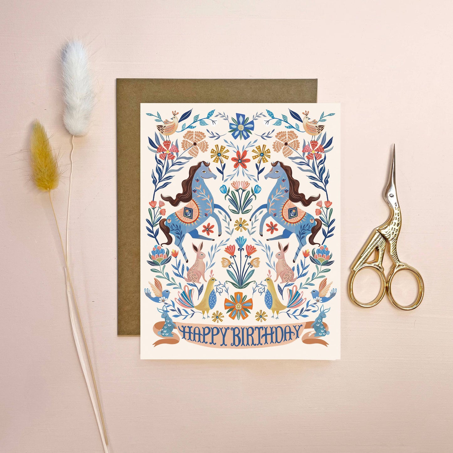Folk Pony Card | Stationery  | Birthday Greeting Card