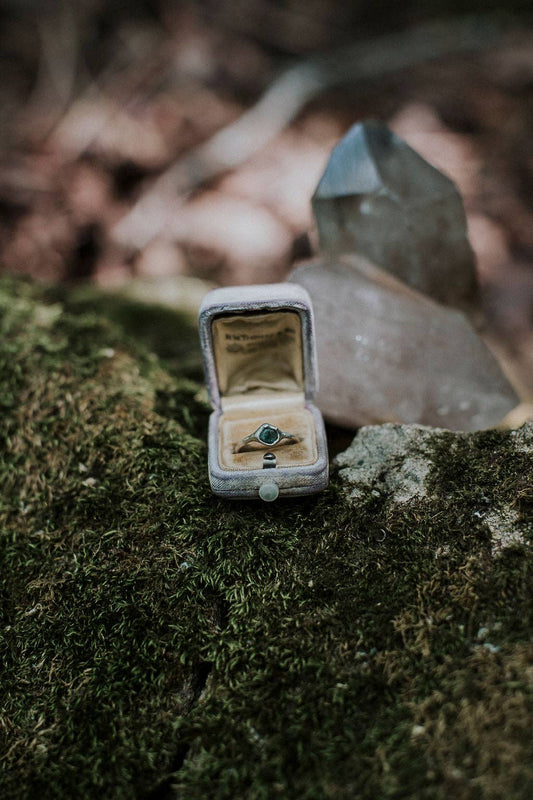Blue Apatite Pebble Ring: 5
