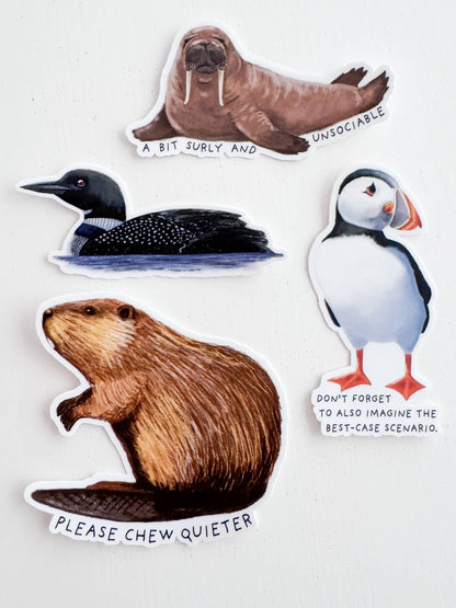 Puffin Vinyl Sticker: With Backer Card
