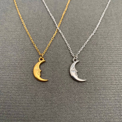 Crescent Moon Charm Necklace