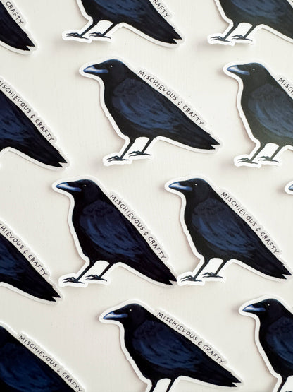 Mischievous & Crafty Crow Sticker