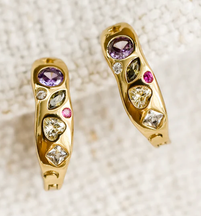 Confettie Galaxy Huggie Hing Hoop 