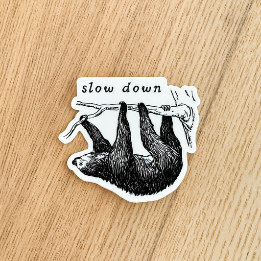 Slow Down Sloth Sticker