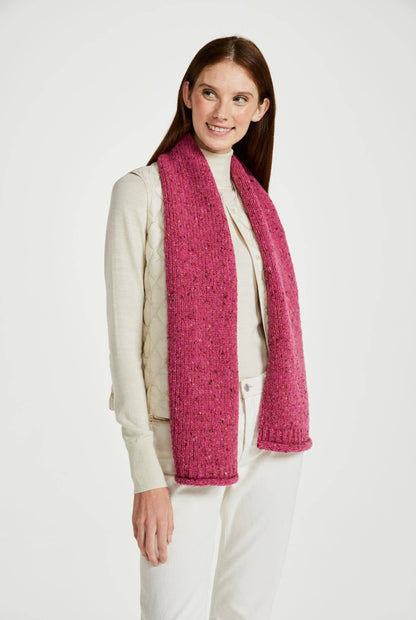 Sliabh Bawn Nepped Scarf -  Pink: One Size