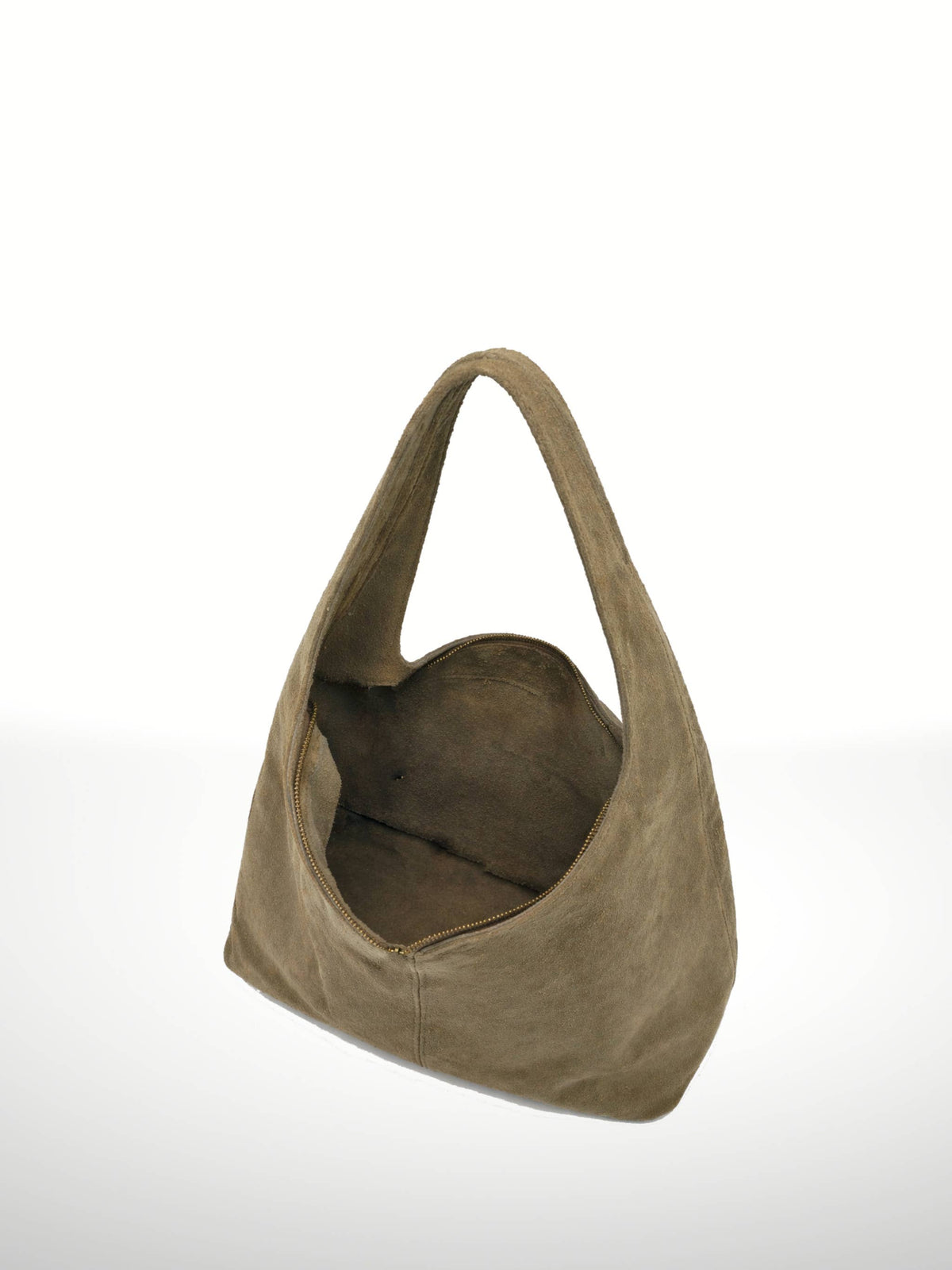 SILVIA - Suede leather bag: Leather i