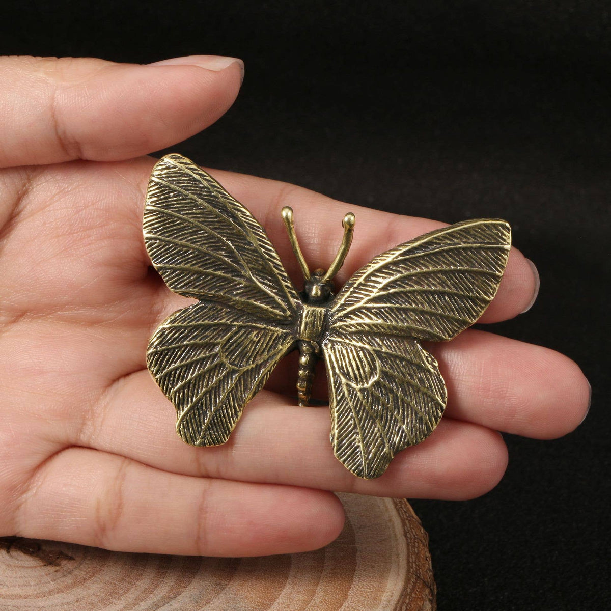 Brass Insect Butterfly Brass Ornaments Miniature Model: B