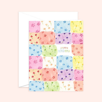 Patchwork Birthday Card | Children's Card: Kraft