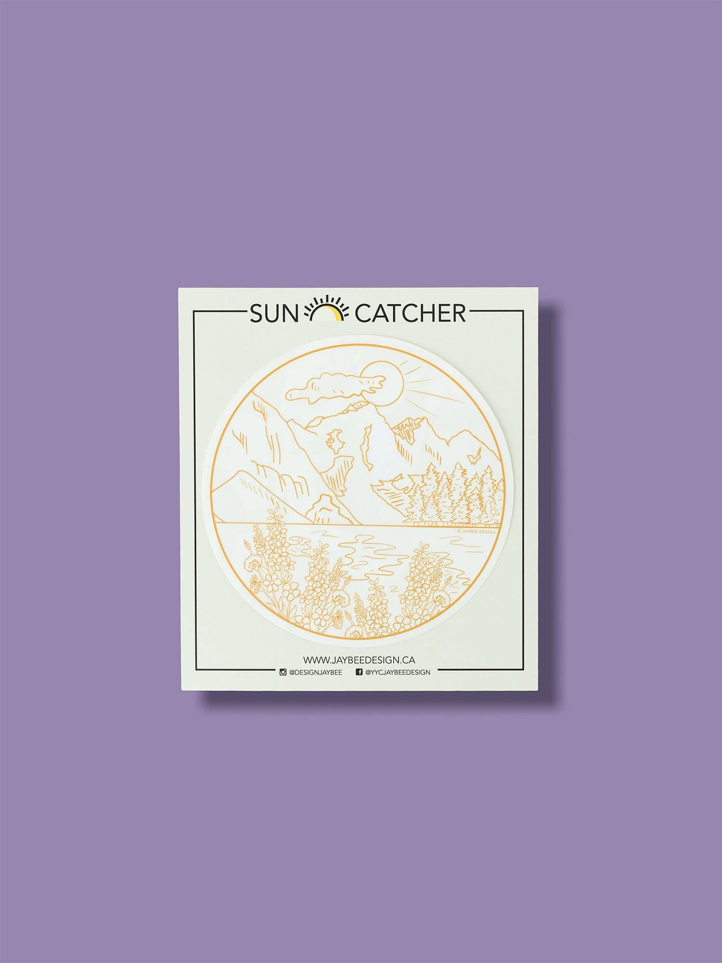 Mountain Flower Circle Sun Catcher