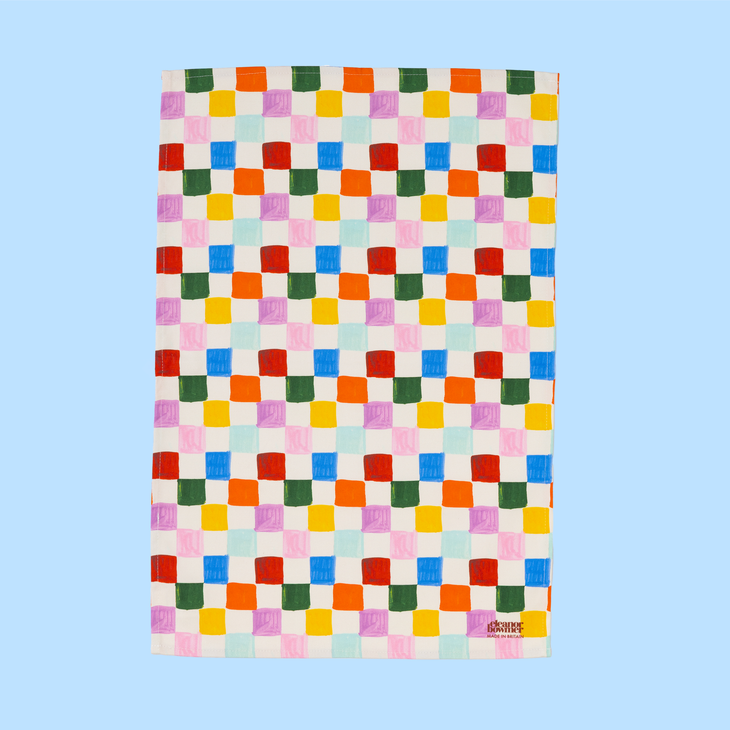 Multi Colour Checker Tea Towel