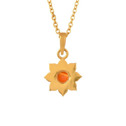 Sandstone Gold Plated Enamel Necklace