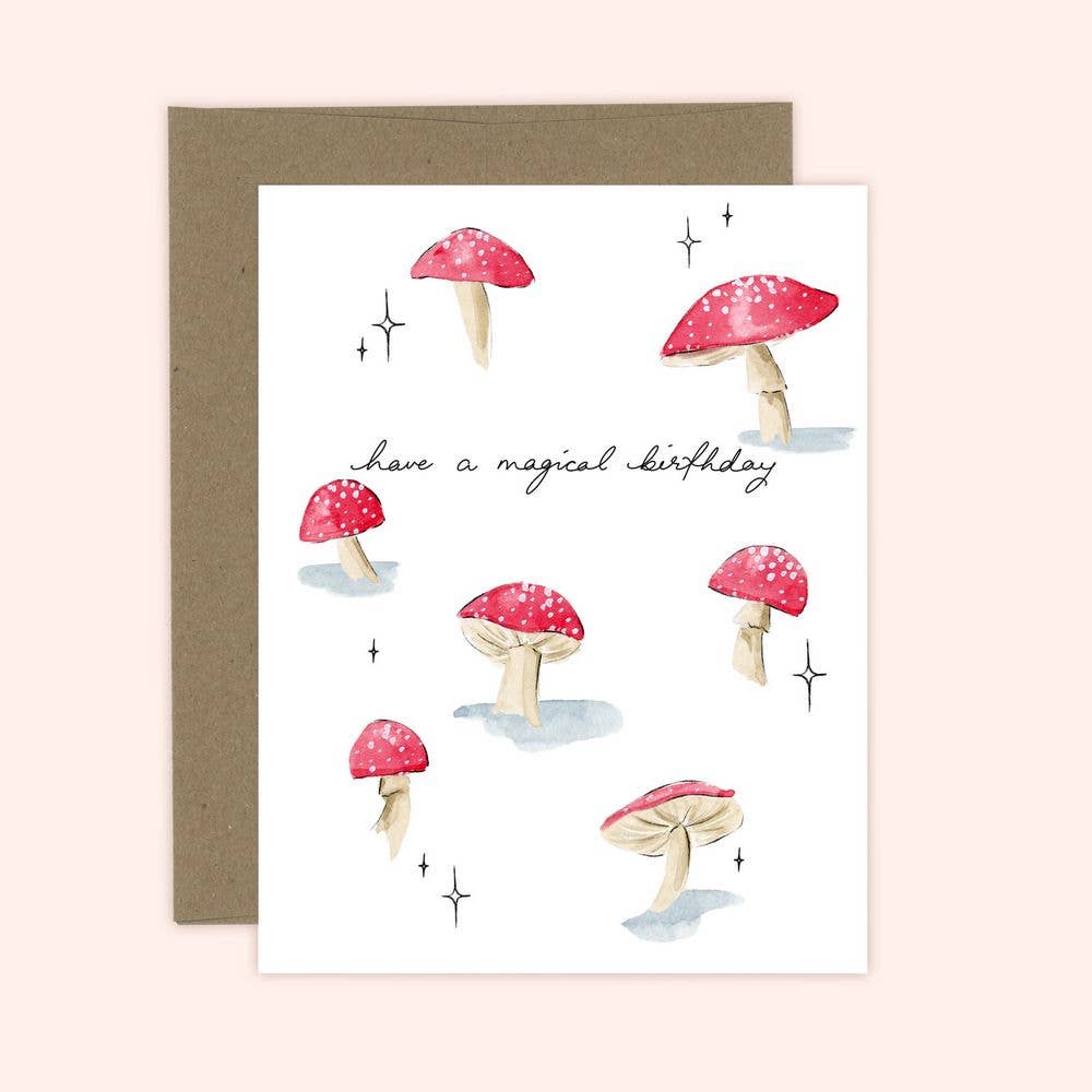 Magical Birthday Card | Red Mushroom: Kraft