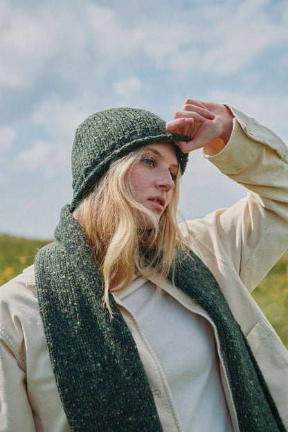 Sliabh Bawn Nepped Scarf - Green: One Size