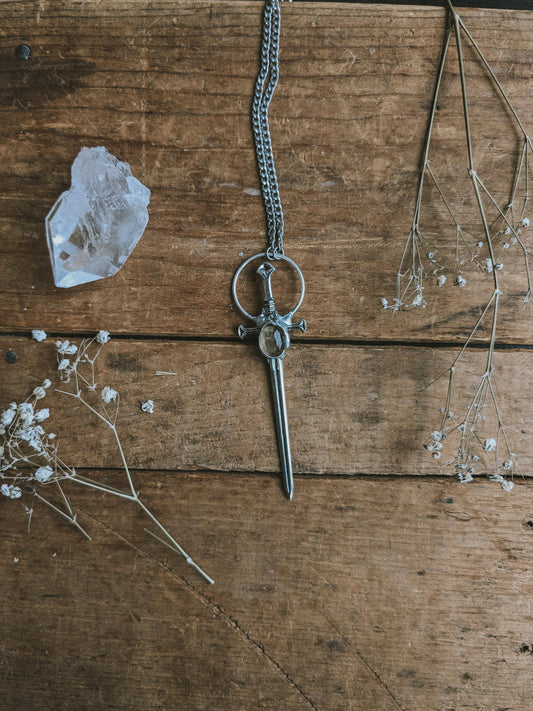 Citrine Sword Necklace