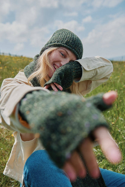 Hazelwood Roll Hem Beanie - Green: One Size