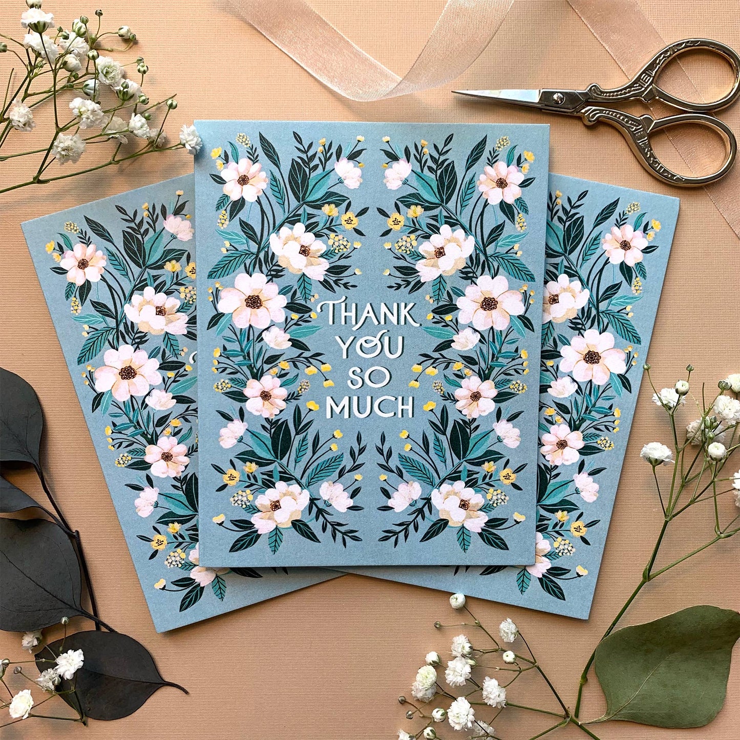 Sweet Flowers Card | Stationery  | Thank you Greeting Card