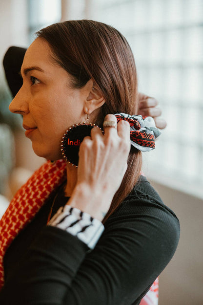 Embroidered Kuffiyeh Scrunchies - Handmade